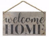 Jute Hanging Decor-Welcome Home (6" x 3.5")