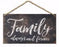 Jute Hanging Decor-Family Always And Forever (6" x 3.5")
