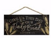 Jute Hanging Decor-Give Us This Day (10" x 4.5")