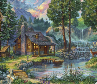 Jigsaw Puzzle-House By The Lake (1000 Pieces)