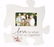 Wall Decor-Puzzle Piece Frame-Love Is What Binds Us Together (12 x 12)