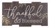 Magnet-Thankful & Blessed (3.5" x 2")