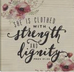 Magnet-She Is Clothed With Strength And Dignity (3" x 3")