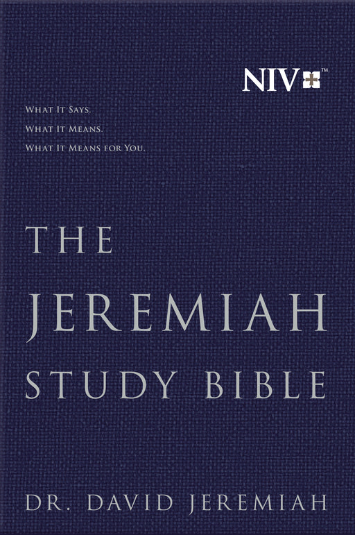 NIV Jeremiah Study Bible-Navy Cloth Over Board
