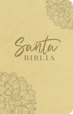 Span-NTV Holy Bible, Agape Edition (Santa Biblia, Ediciu00f3n u00c1gape)-Beige Floral LeatherLike