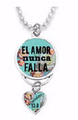 Span-Rearview Mirror Charm-Love Never Fails-12"