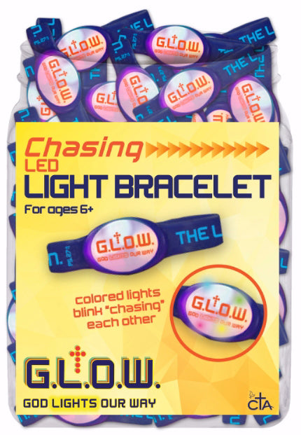 Bracelet-God Lights Our Way LED-Silicone-Display/36 (Pkg-36)
