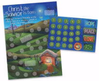 Advent Count Up To Christmas Card w/Stickers (Luke 2:11 KJV)