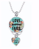 Rearview Mirror Charm-Love Never Fails-12"