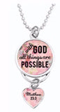 Rearview Mirror Charm-All Things Are Possible-12"