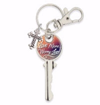 Keychain-Love More Worry Less