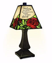 Stained Glass Memorial Lamp-So Deeply Loved (15")