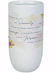 Bereavement Vase-Serenity Prayer (8")
