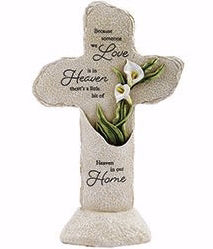 LED Pedestal Cross-In Our Home (11")