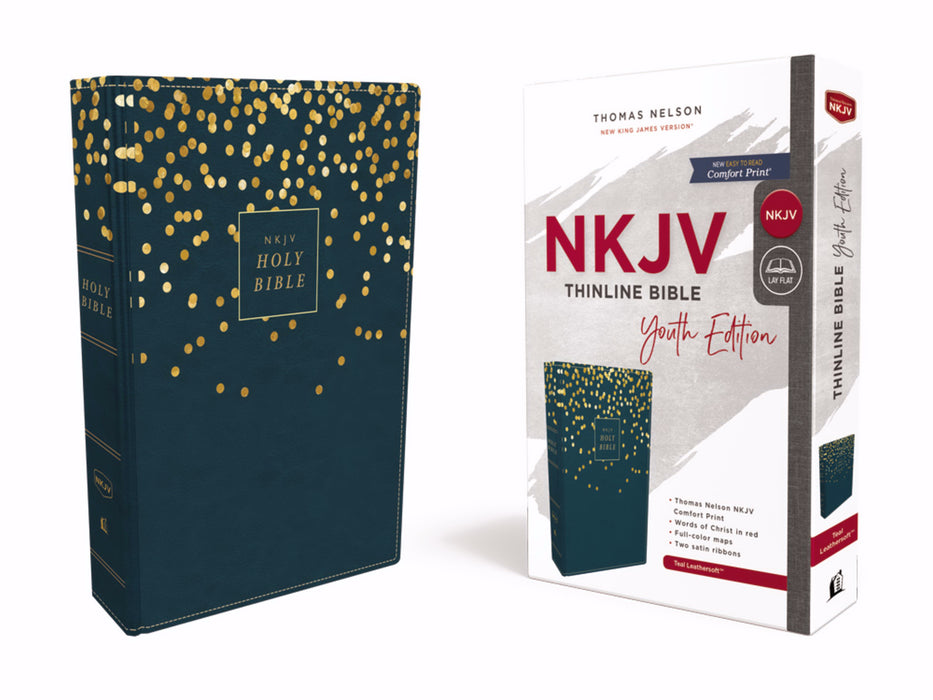 NKJV Thinline Bible/Youth Edition (Comfort Print)-Teal Leathersoft (Feb 2019)