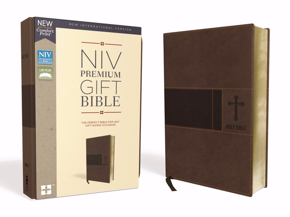 NIV Premium Gift Bible (Comfort Print)-Brown Leathersoft (Mar 2019)