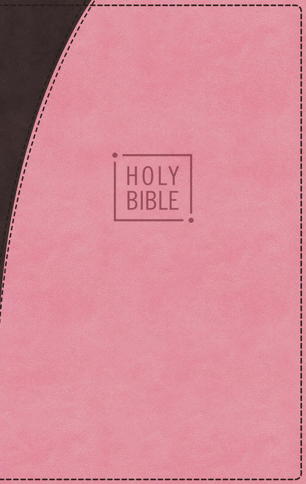 NIV Premium Gift Bible (Comfort Print)-Pink/Chocolate Leathersoft Indexed (Mar 2019)