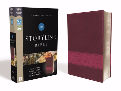NIV Storyline Bible (Comfort Print)-Pink Leathersoft (Apr 2019)