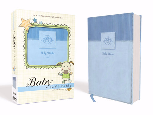 NIV Baby Gift Bible (Comfort Print)-Blue Leathersoft (Apr 2019)
