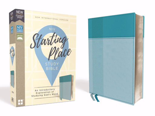 NIV Starting Place Study Bible (Comfort Print)-Aquamarine Leathersoft (Feb 2019)