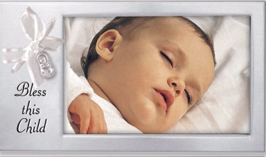 Photo Frame-Bless This Child (Holds 4 x 6 Photo)