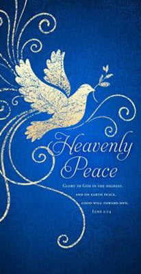 Offering Envelope-Heavenly Peace (Luke 2:14 KJV) (Christmas) (Pack Of 100)  (Pkg-100)