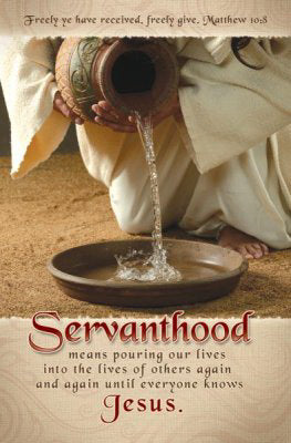 Bulletin-Servanthood Means Pouring Our Lives...(Matthew 10:8 KJV) (Pack Of 100) (Pkg-100)