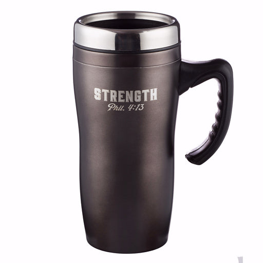 Travel Mug-Strength w/Handle (Stainless)