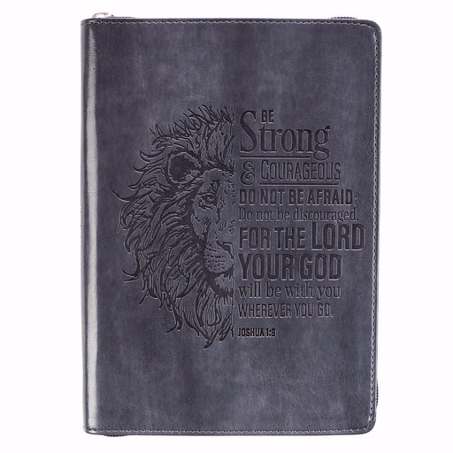 Journal-Classic LuxLeather-Be Strong-Gray