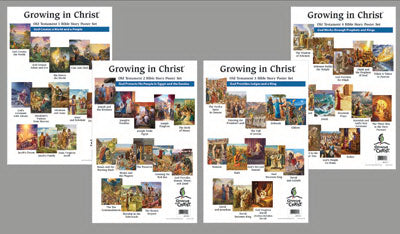 Growing In Christ Sunday School: Old Testament Poster Set (#444125)