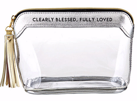 Clear Travel Pouch-Clearly Blessed (6.25" x  4.75")