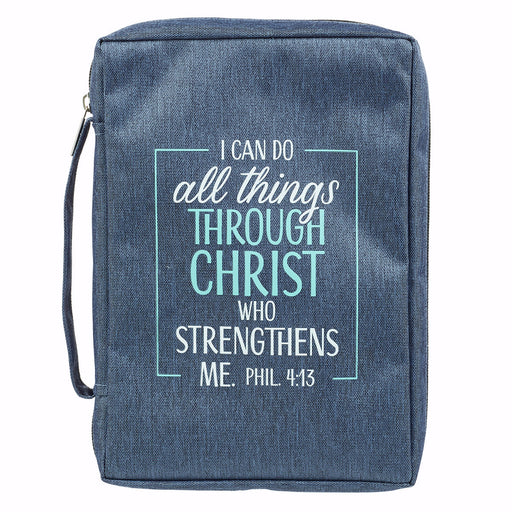 Bible Cover-Value-All Things-Large-Denim Look (Nov)