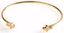 Bracelet-Open Cuff Bracelet With Cross Ends (Nov)