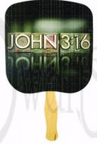 Hand Fan-John 3:16 (Pack of 50) (Pkg-50)