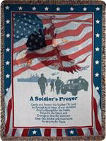 Throw-A Soldier's Prayer (Tapestry) (50 x 60)