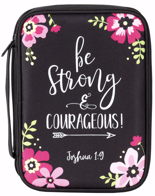 Bible Cover-Be Strong-X Large-Black
