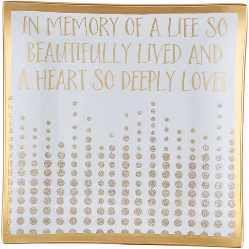 Candle Accessory-Square Plate-In Memory (5.75")
