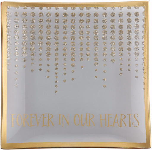 Candle Accessory-Square Plate-Forever In Our Hearts (5.75")