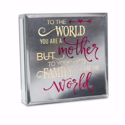 Lit Mirrored Plaque-Mother (6 x 6)