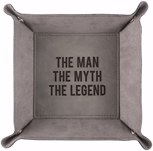 Leather Snap Tray-The Legend (7.75" Square)