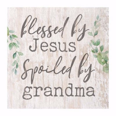 Tabletop Decor-Block Party-Blessed By Jesus (3.5 x 3.5)