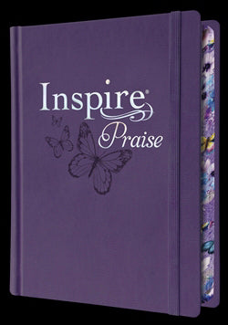 NLT2 Inspire Praise Bible/Large Print-Purple Hardcover (Dec)