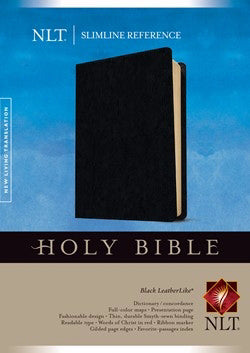 NLT2 Slimline Reference Bible-Black LeatherLike (Jan 2019)