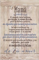 Spanish Plaque-New Horizons-Mama, The World (Mama, El Mundo) (6" x 9")