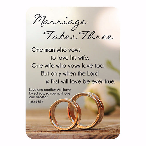Verse Card-Marriage Takes Three (2.5"x 3.5")