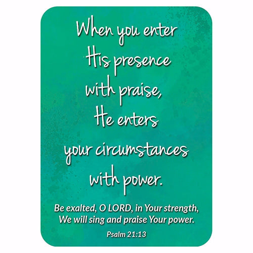 Verse Card-Enter His Presence (2.5"x 3.5")