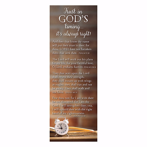 Bookmark-Bible Basics-Trust In God's Timing (Pack of 10) (Pkg-10)