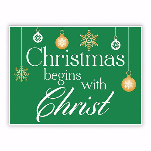 Yard Sign-Christmas Begins With Christ (24 x 18)