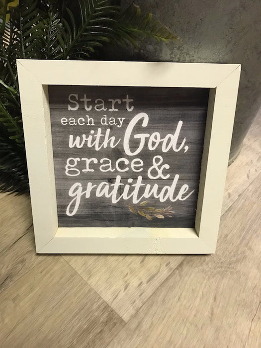 Wall Decor-Delicately Designed-God, Grace & Gratitude (7 x 7)