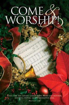 Bulletin-Come & Worship! (Matthew 2:11 NKJV) (Christmas) (Pack Of 100) (Pkg-100)